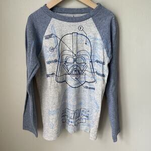 Disney Parks Star Wars Darth Vader Boys Size‎ XS Long Sleeve Blue Shirt